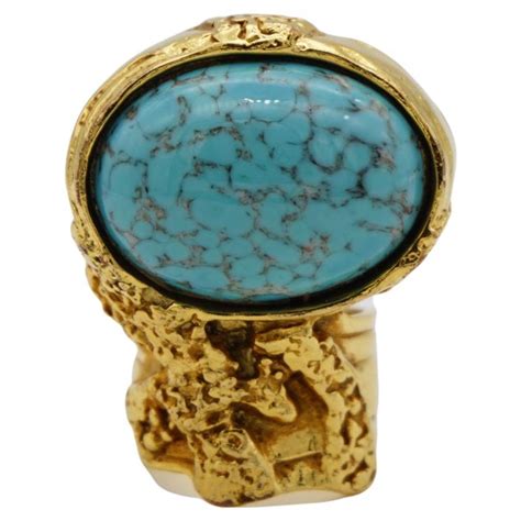 ysl ring turquoise|Ysl Arty Ring for sale .